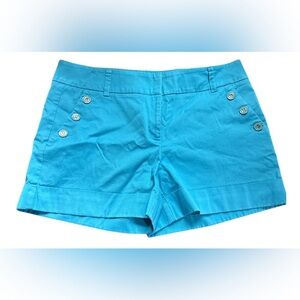 Blue Bermuda Shorts with Tailored Fit and Cotton Sateen Finish